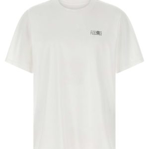 Maison MargielaCotton Jersey Printed T-Shirt With Crewneck - White
