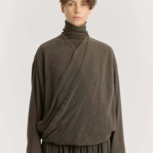 Black CraneDrapey Shirt