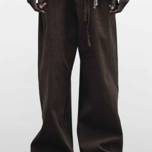 AttemptDrawstring Straight Trousers