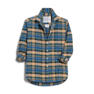 Frank & EileenEileen Relaxed Button-Up Shirt - Brown/ Green/ White Plaid