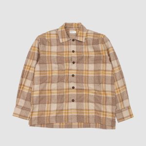 Universal WorksFatigue Shirt Dam Check Gold