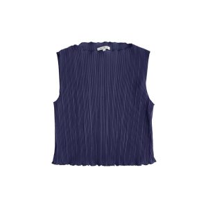 Ali GoldenHigh Neck Pleated Tank