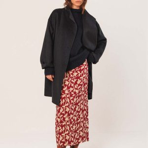 Indi & ColdAsymmetric Wool Coat