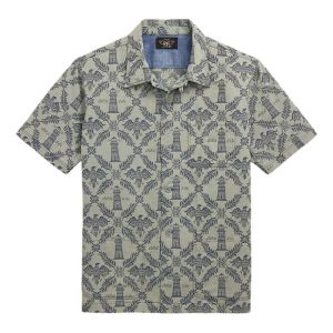 RRLJacquard Camp Shirt - Indigo