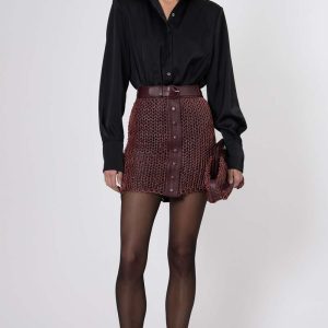Nonchalant LabelKaiden Skirt - Bordeaux