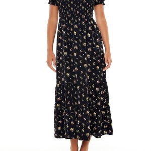 Floral Puff-Sleeve Dress