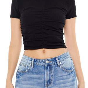 Ruched Crew Tee