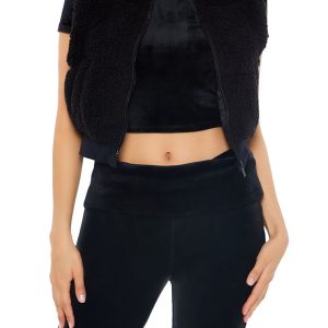 Faux Shearling Zip-Up Vest