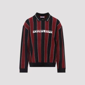 Martine RoseSporty Logo Polo - Blk Black Burgundy