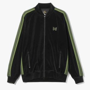NeedlesRib Collar Track Jacket C/PE Velour