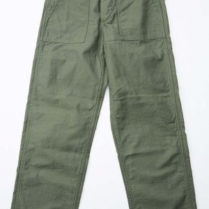 OrslowOrSlow US Army Regular Fit Fatigue Pants - Green Reverse Cotton Sateen