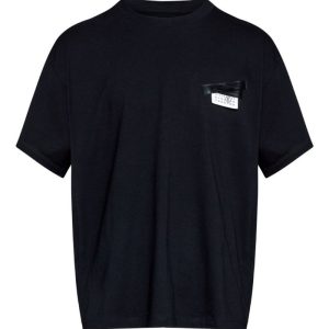 Maison MargielaOversized T-Shirt With Contrasting Pocket Detail T-Shirt - Black
