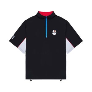 MALBON GOLFPine Santa Cruz Windshirt - Black
