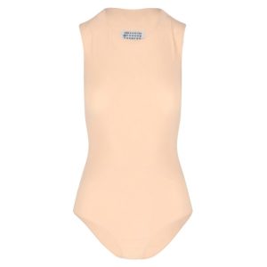 Maison MargielaSleeveless Bodysuit With Round Neckline And Seamless Finish Bodysuit - Pink