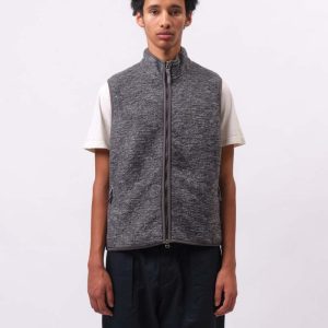 Universal WorksClimbing Teddy Fleece Gilet vest - Grey