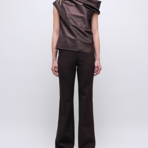 Jonathan SimkhaiVivia Draped Top - Chocolate