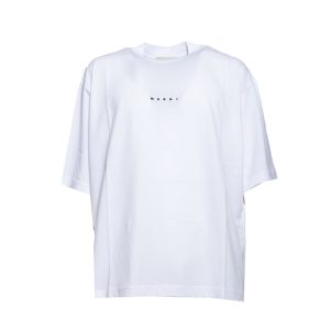 MarniCotton T-Shirt With Logo Print - White